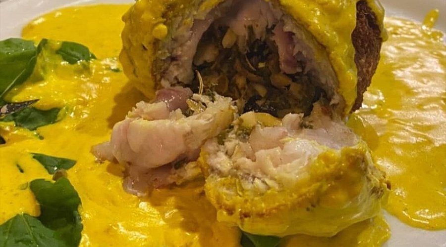 Safran soslu dolma balık - Denizatı imza yemeği